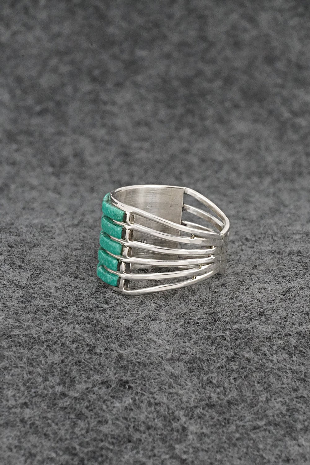 Turquoise & Sterling Silver Ring - Jamie Johnson - Size 7.5