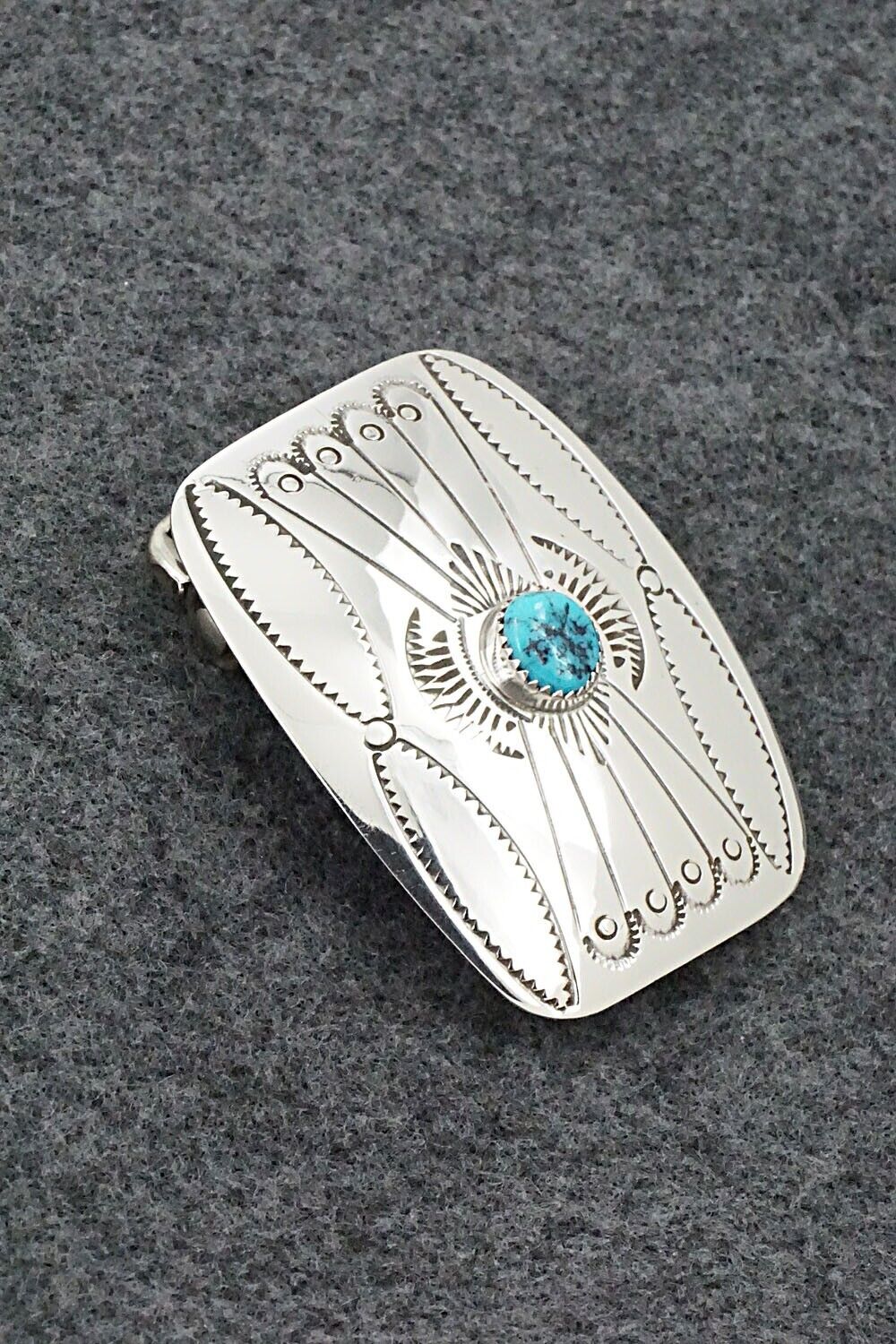 Turquoise & Sterling Silver Belt Buckle - Jolene Begay