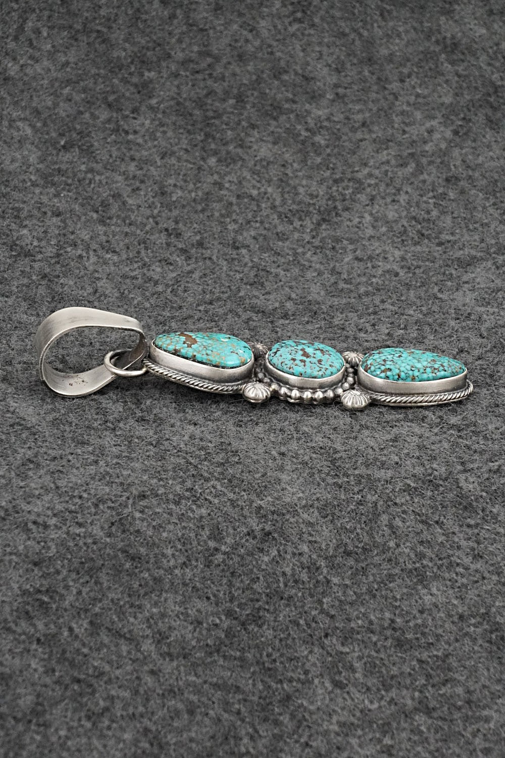 Turquoise & Sterling Silver Pendant - Randy Billy