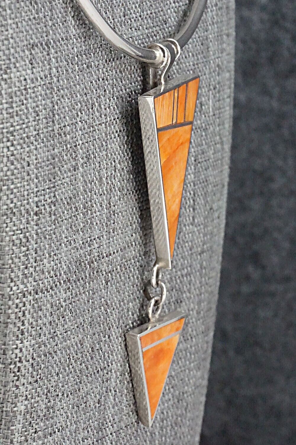 Spiny Oyster & Sterling Silver Necklace - Harold Smith