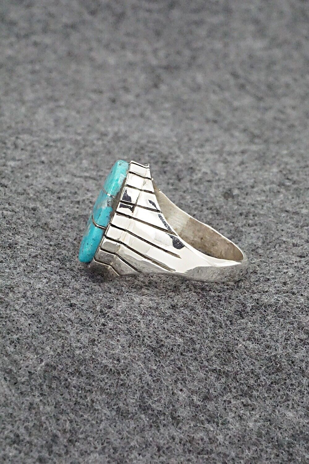 Turquoise & Sterling Silver Ring - Trevor Jack - Size 11