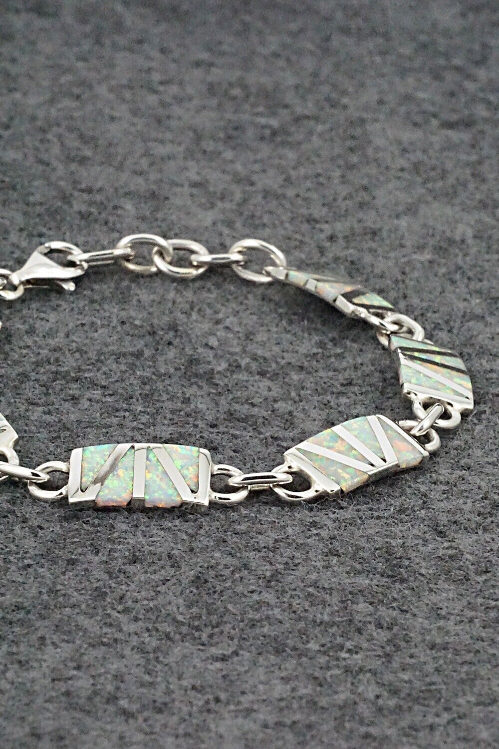 Opalite & Sterling Silver Link Bracelet - Wilfred Siutza