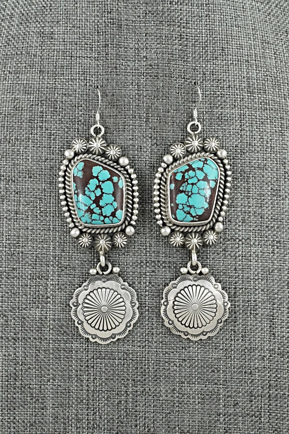 Turquoise & Sterling Silver Earrings - Michael Calladitto