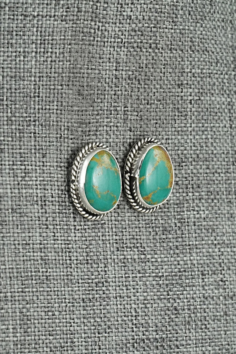 Turquoise & Sterling Silver Earrings - Rosemary Saunders
