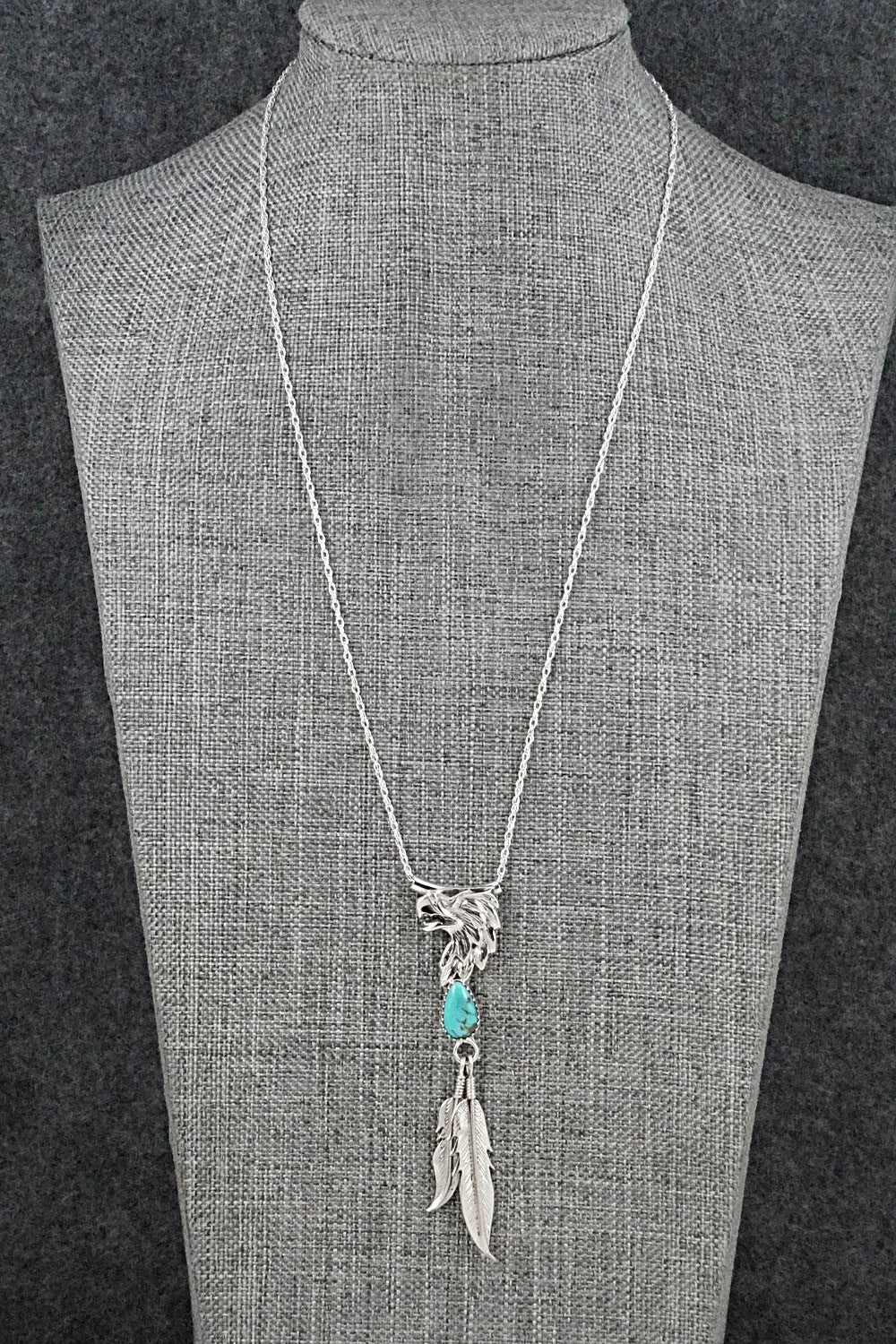 Turquoise & Sterling Silver Necklace - Genevieve Francisco