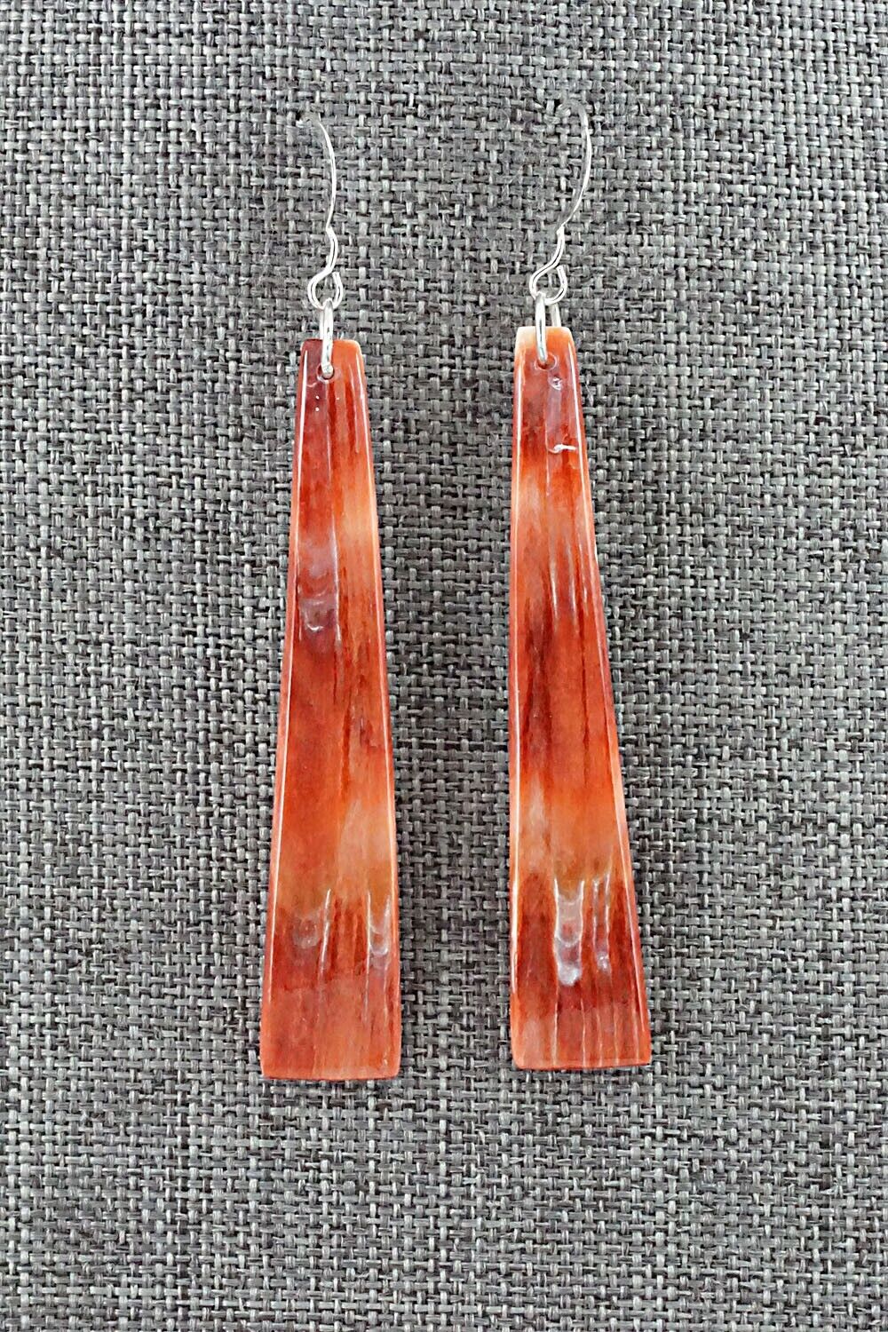 Spiny Oyster & Sterling Silver Earrings - Jesus Espino