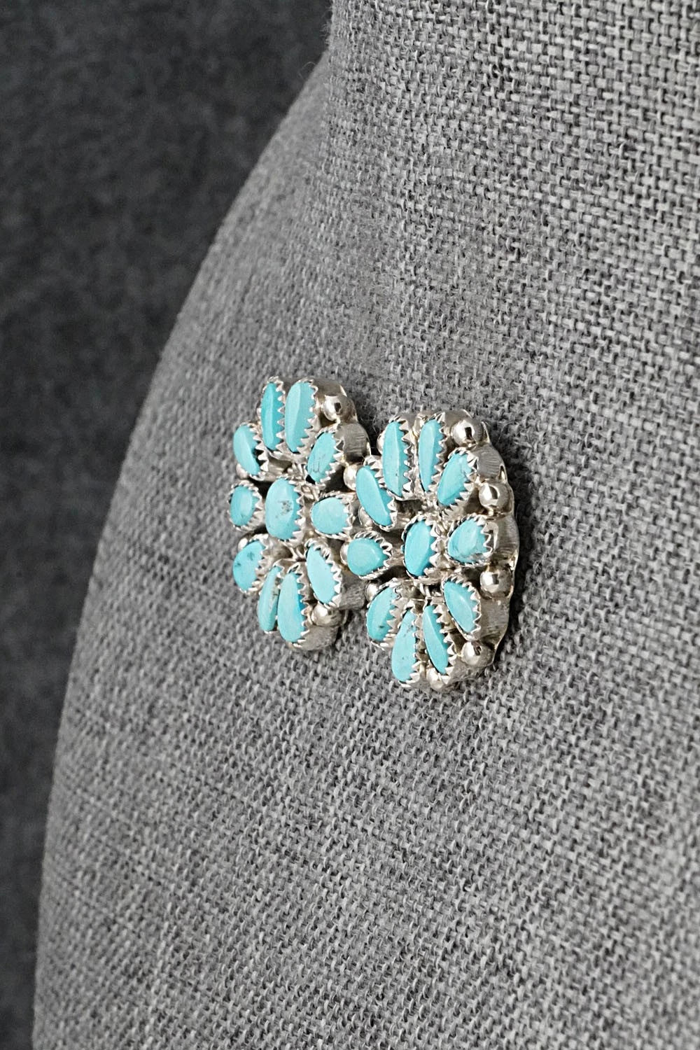 Turquoise & Sterling Silver Earrings - Justina Wilson