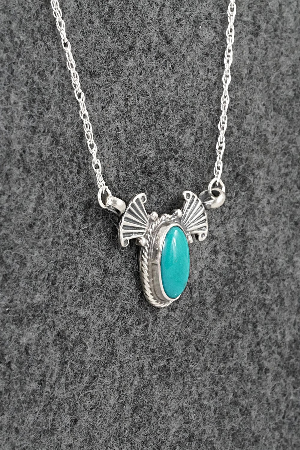 Turquoise & Sterling Silver Necklace - Verley Betone