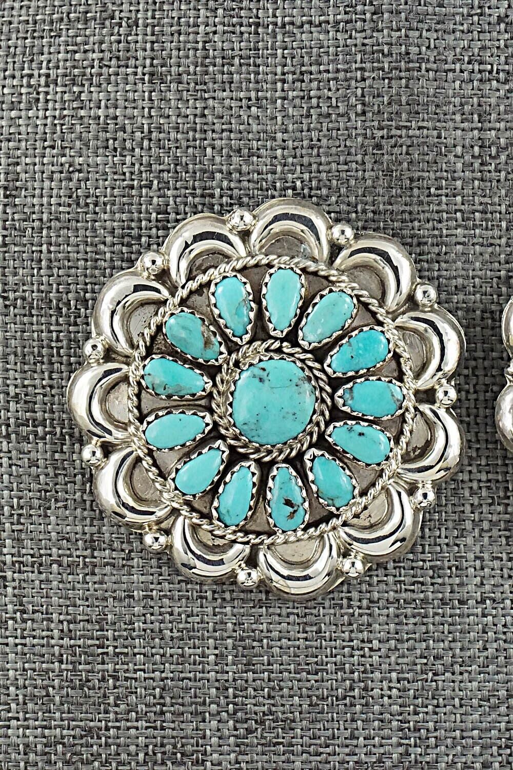 Turquoise & Sterling Silver Earrings - Jaz Wilson