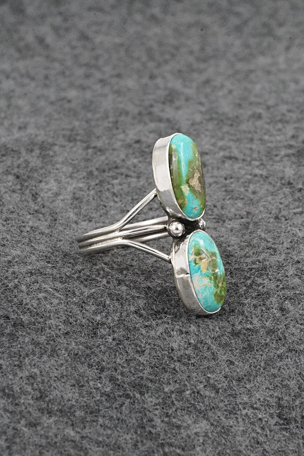 Turquoise & Sterling Silver Ring - Eugene Gruber - Size 9