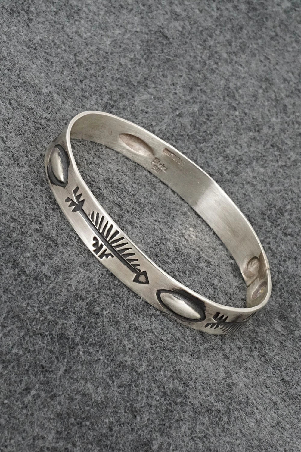 Sterling Silver Bangle Bracelet - Elvira Bill