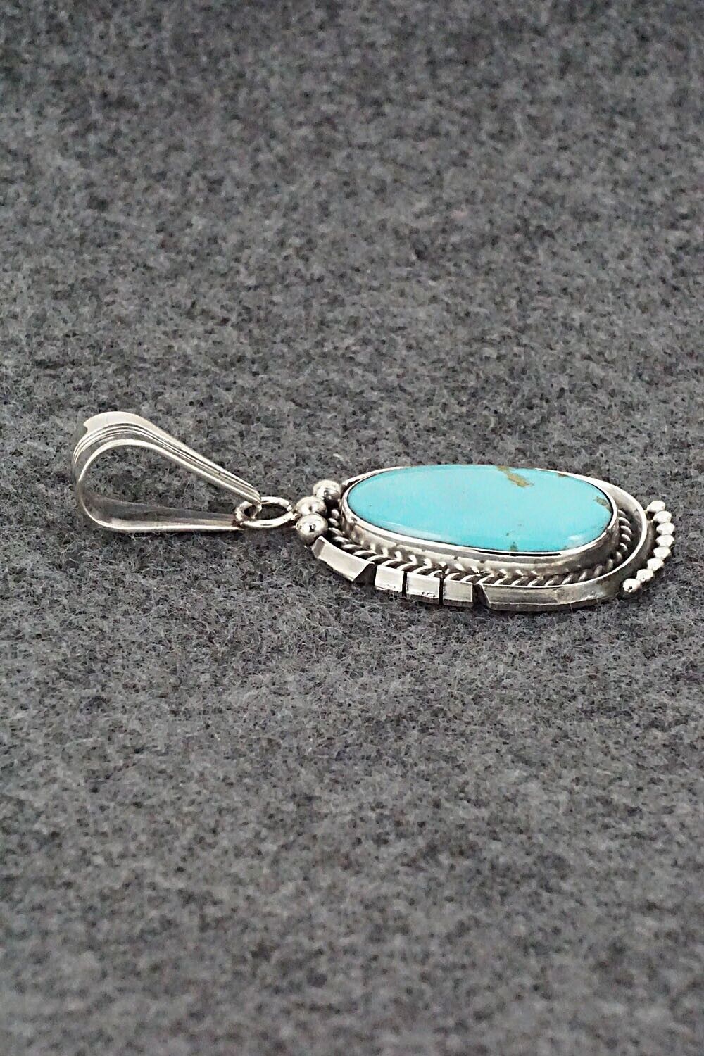 Turquoise & Sterling Silver Pendant - Samuel Yellowhair