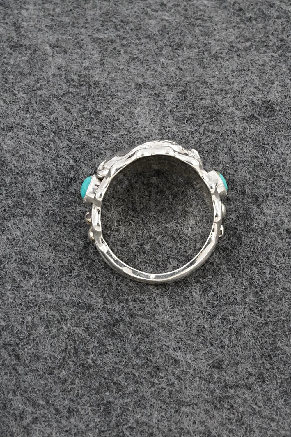 Turquoise & Sterling Silver Ring - Genevieve Francisco - Size 11.5
