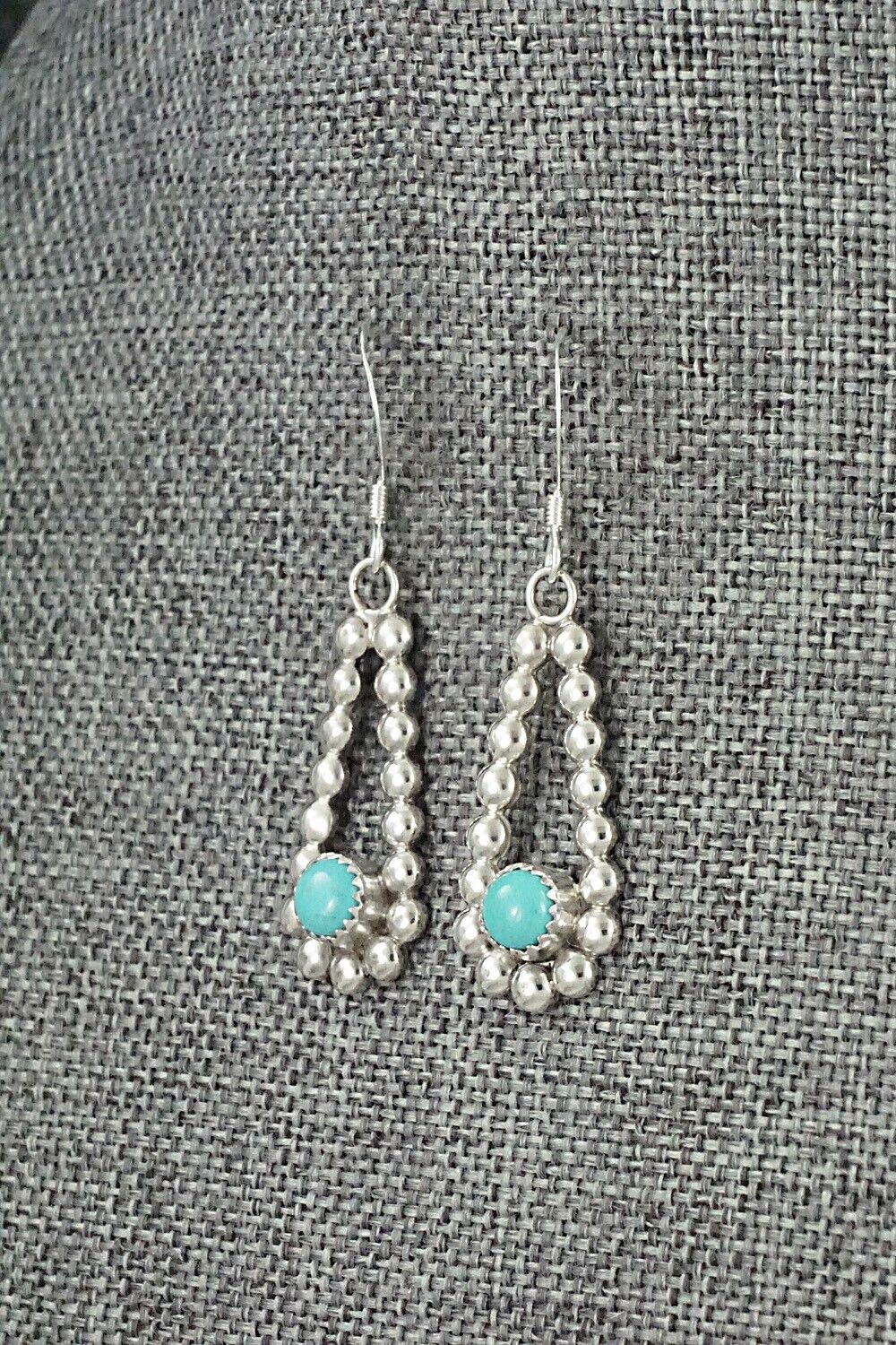 Turquoise & Sterling Silver Earrings - Elvera Towne