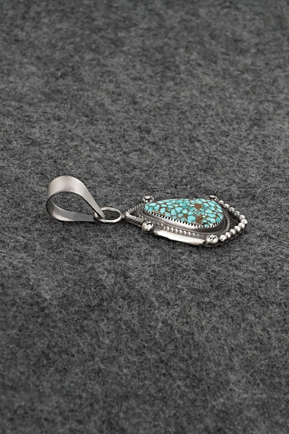 Turquoise & Sterling Silver Pendant - Leslie Nez