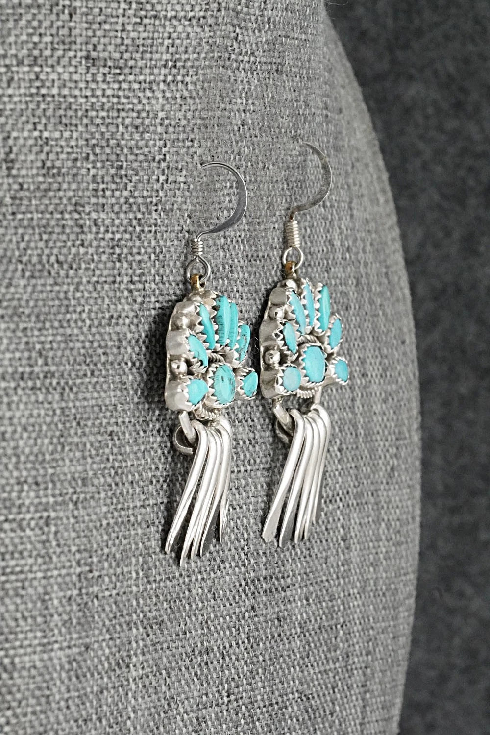 Turquoise & Sterling Silver Earrings - Justina Wilson