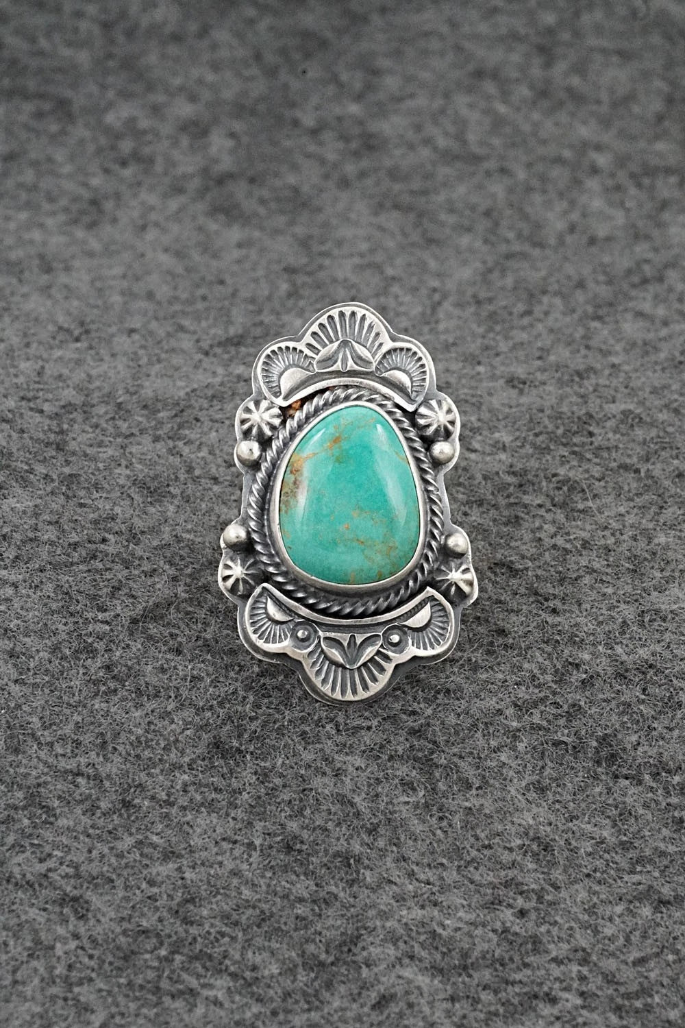 Turquoise & Sterling Silver Ring - Randy Boyd - Size 7.5