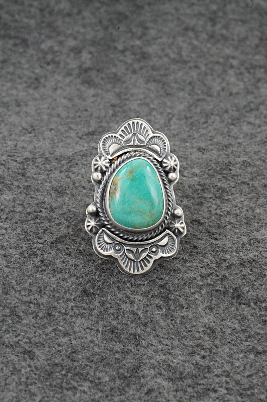 Turquoise & Sterling Silver Ring - Randy Boyd - Size 7.5