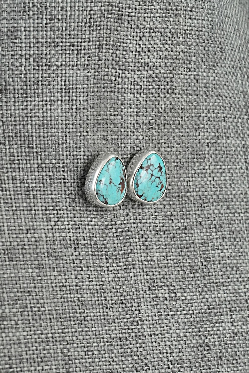 Turquoise & Sterling Silver Earrings - Eugene Gruber
