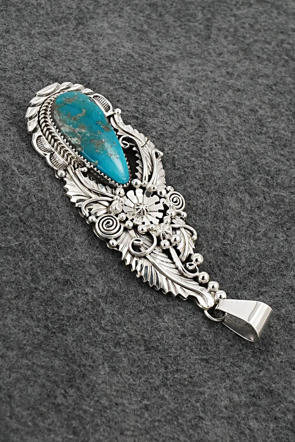 Turquoise & Sterling Silver Pendant - Albert Smith