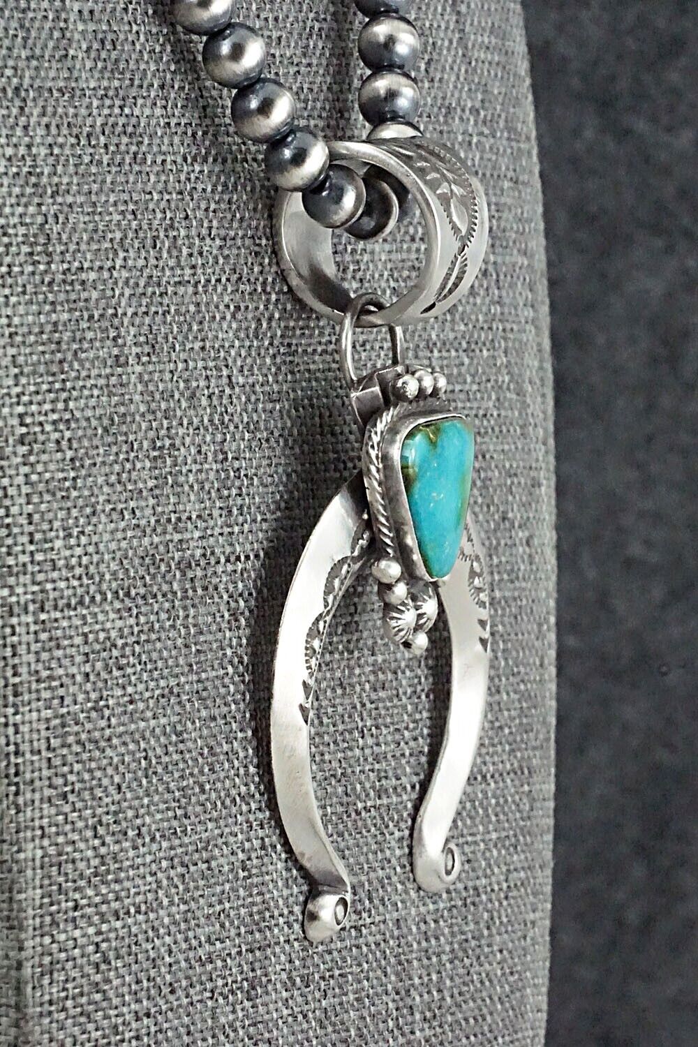 Turquoise & Sterling Silver Necklace - Samuel Yellowhair