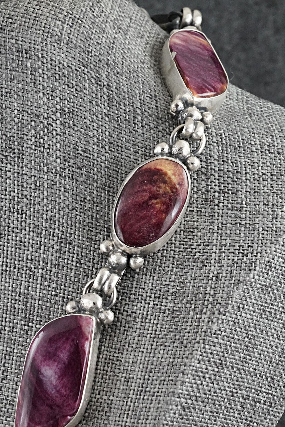 Spiny Oyster & Sterling Silver Necklace Set - Darrin Livingston