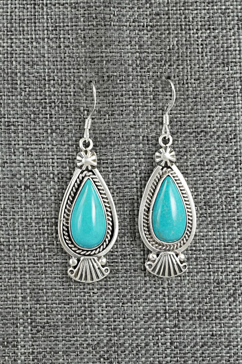 Turquoise & Sterling Silver Earrings - Verley Betone