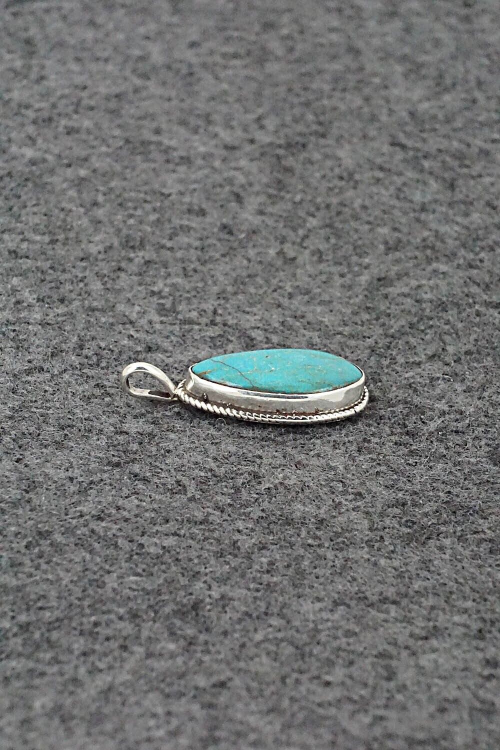 Turquoise & Sterling Silver Pendant - Ernest Hawthorne