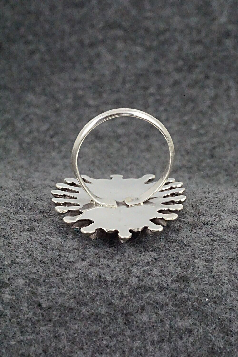 Turquoise & Sterling Silver Ring - Lance & Cordelia Waatsa - Size 7.75