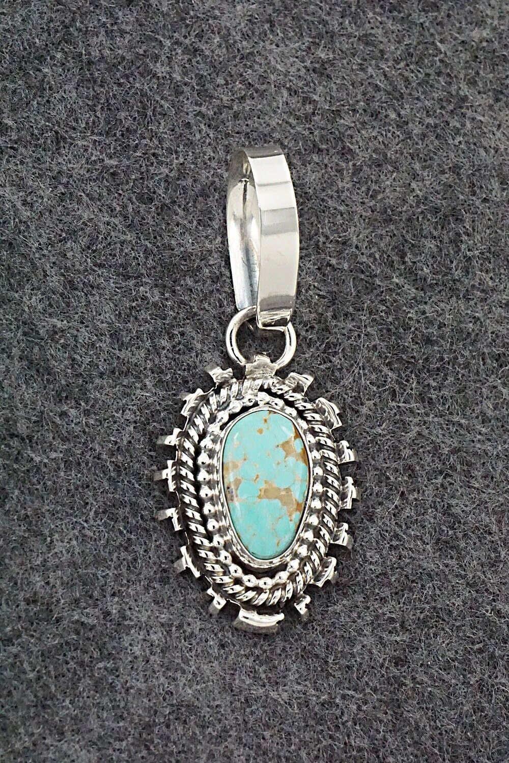 Turquoise & Sterling Silver Pendant - Randy Billy