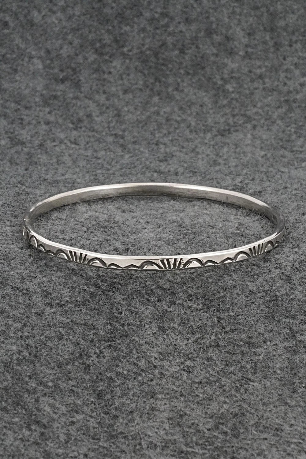 Sterling Silver Bangle Bracelet - Elaine Tahe