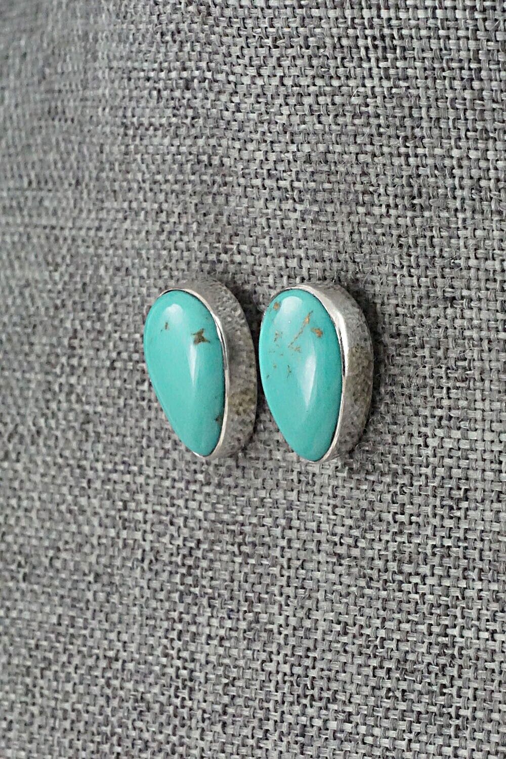 Turquoise & Sterling Silver Earrings - Marco Begaye