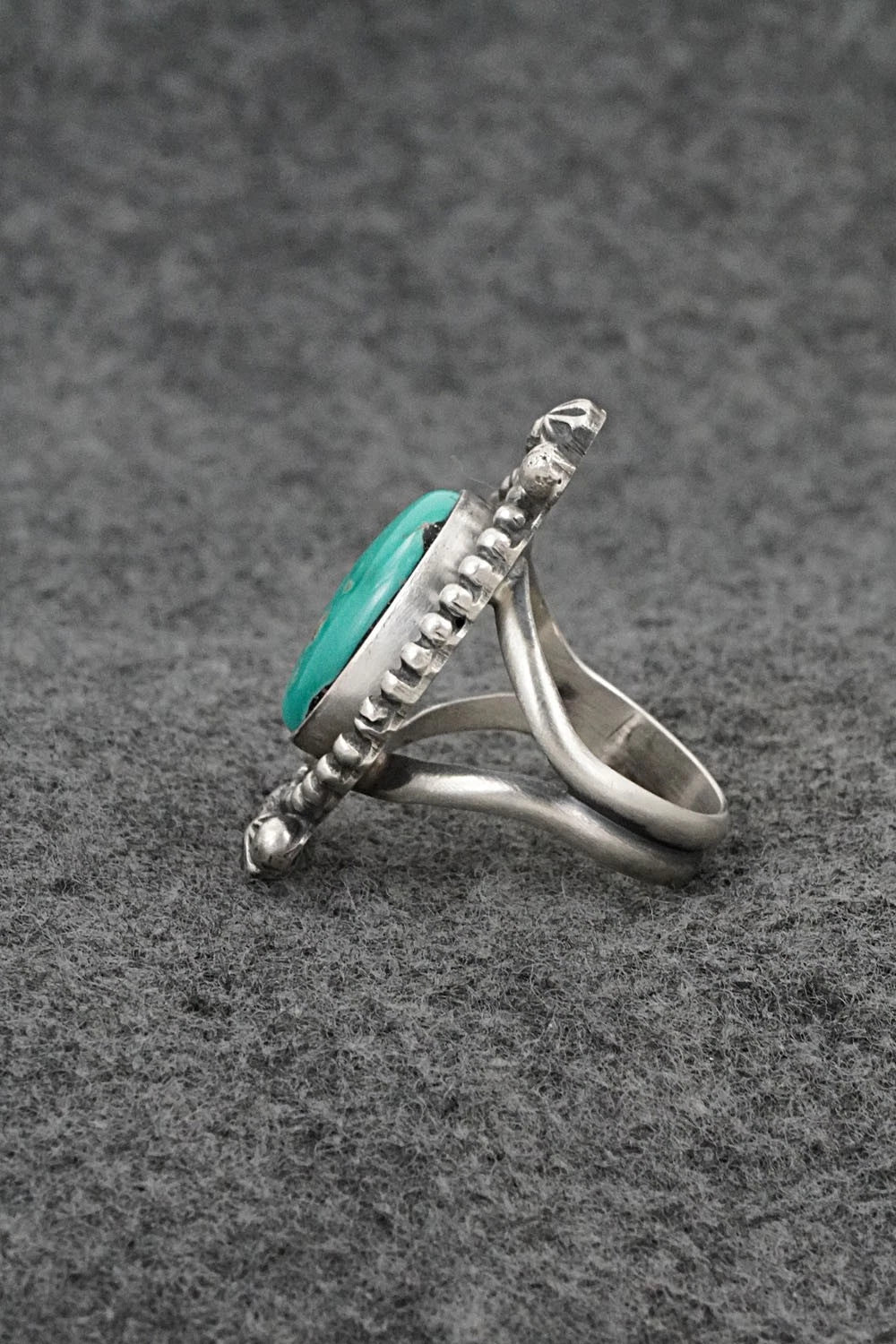 Turquoise & Sterling Silver Ring - Darrin Livingston - Size 8