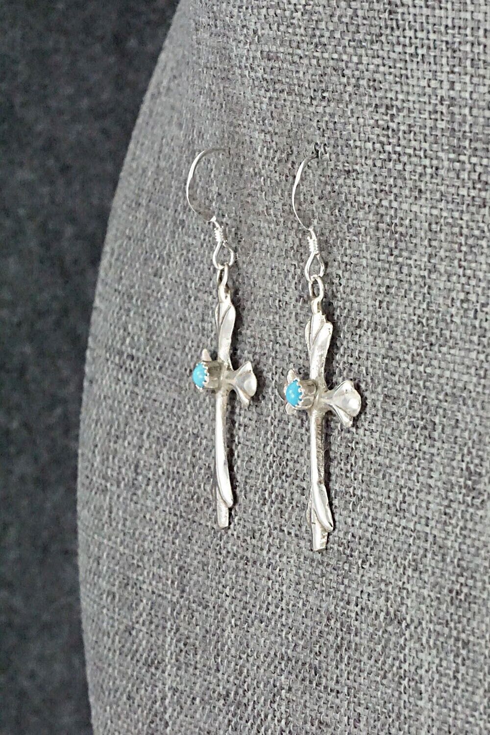 Turquoise & Sterling Silver Earrings - Sheridan Bitsie