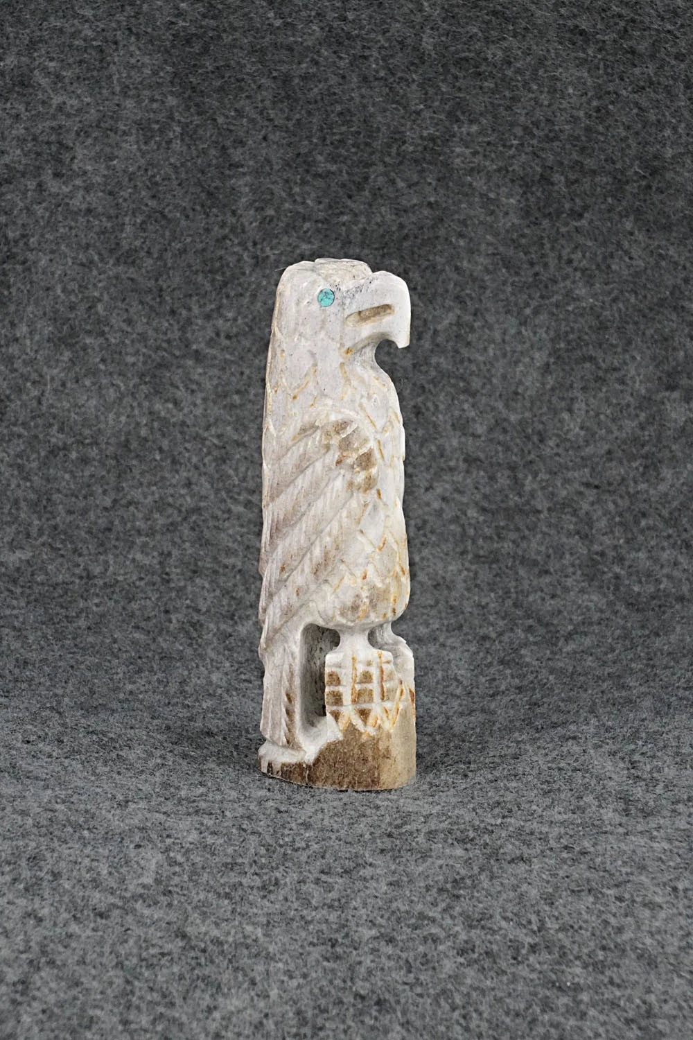 Eagle Zuni Fetish Carving - Garrick Weeka