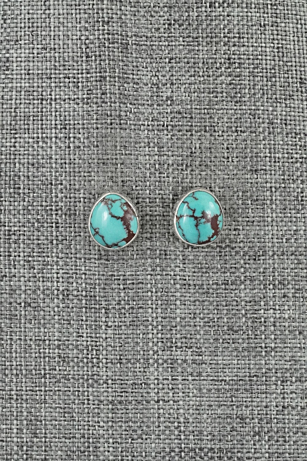 Turquoise & Sterling Silver Earrings - Eugene Gruber