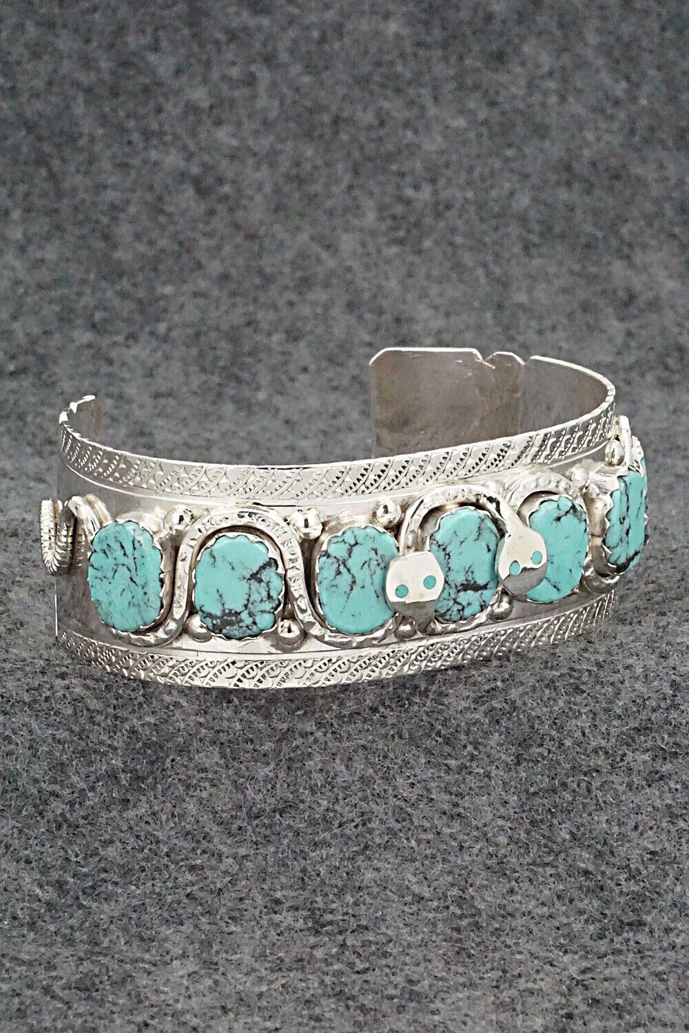 Turquoise & Sterling Silver Bracelet - Joy Calavaza