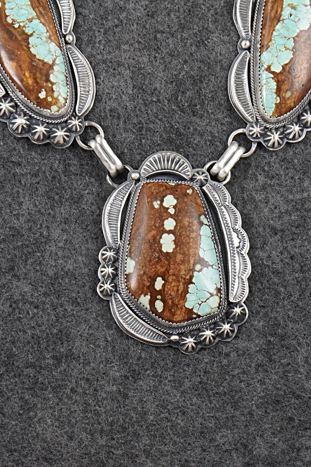 Turquoise & Sterling Silver Necklace and Earrings Set - Randy Boyd