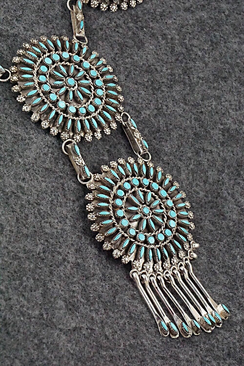 Turquoise & Sterling Silver Necklace Set - Merlinda Chavez