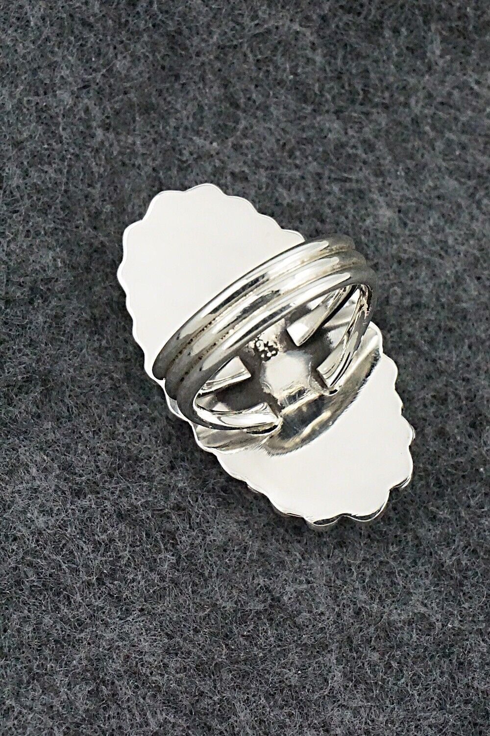 Turquoise & Sterling Silver Ring - Clarence Long - Size 5.75