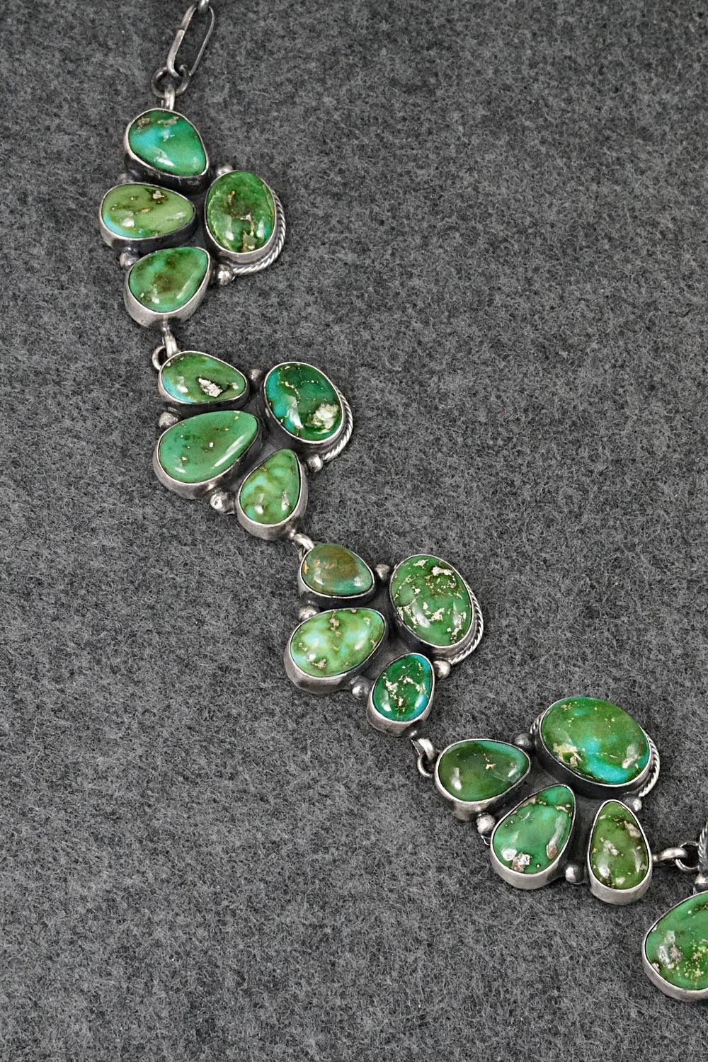 Turquoise & Sterling Silver Necklace and Earrings Set - Kathleen Livingston