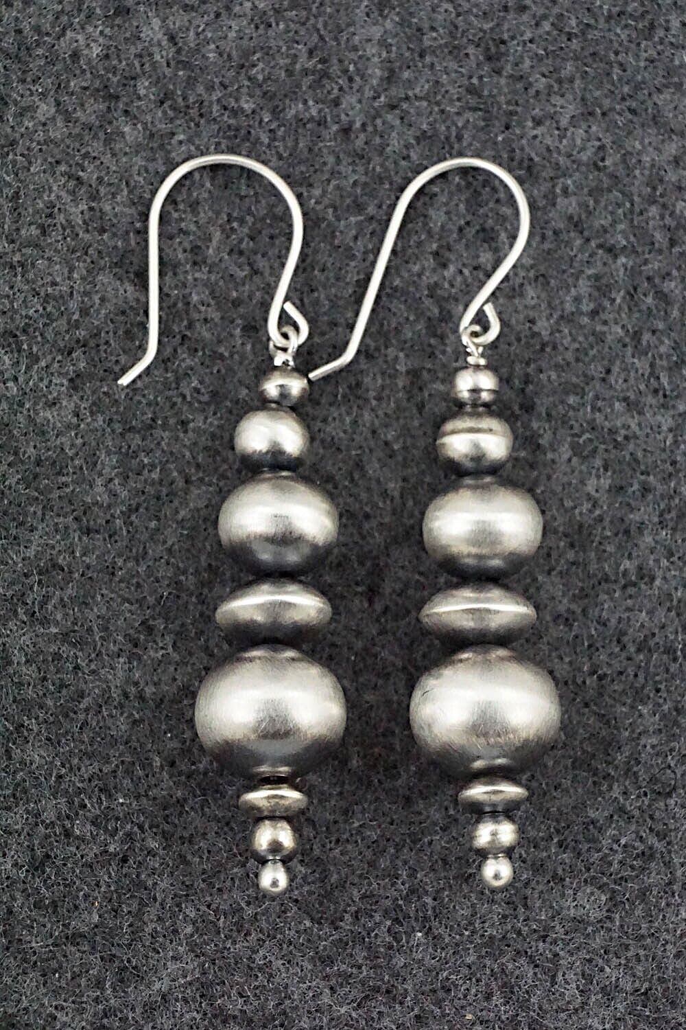 Sterling Silver Navajo Pearl Earrings - Dorinda Mariano