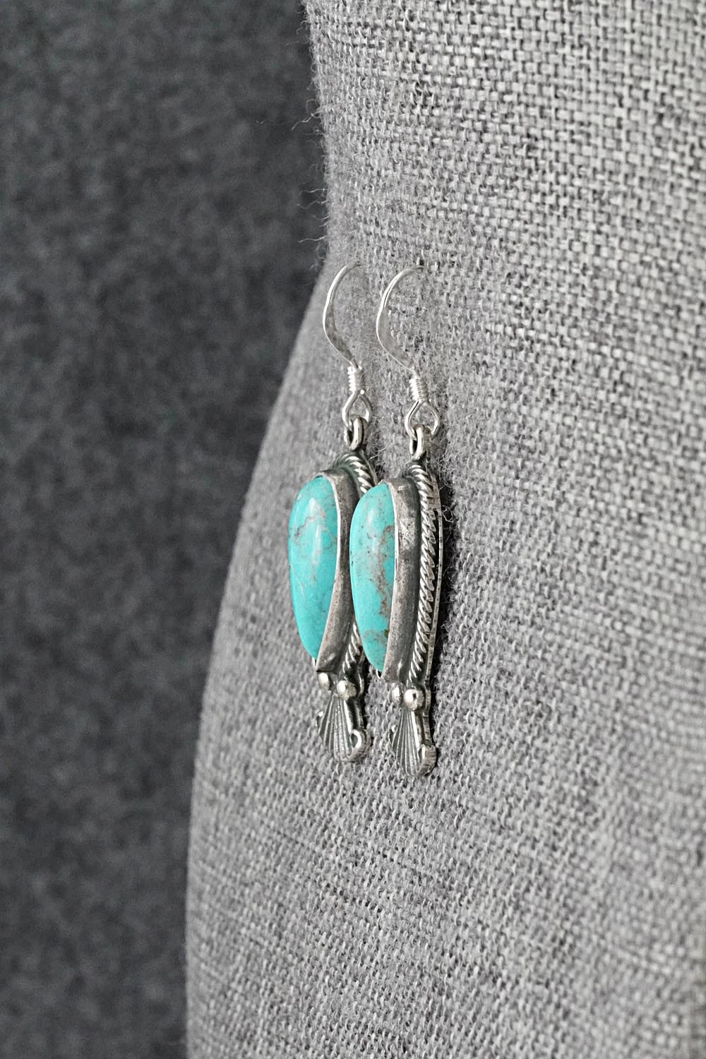 Turquoise & Sterling Silver Earrings - Verley Betone