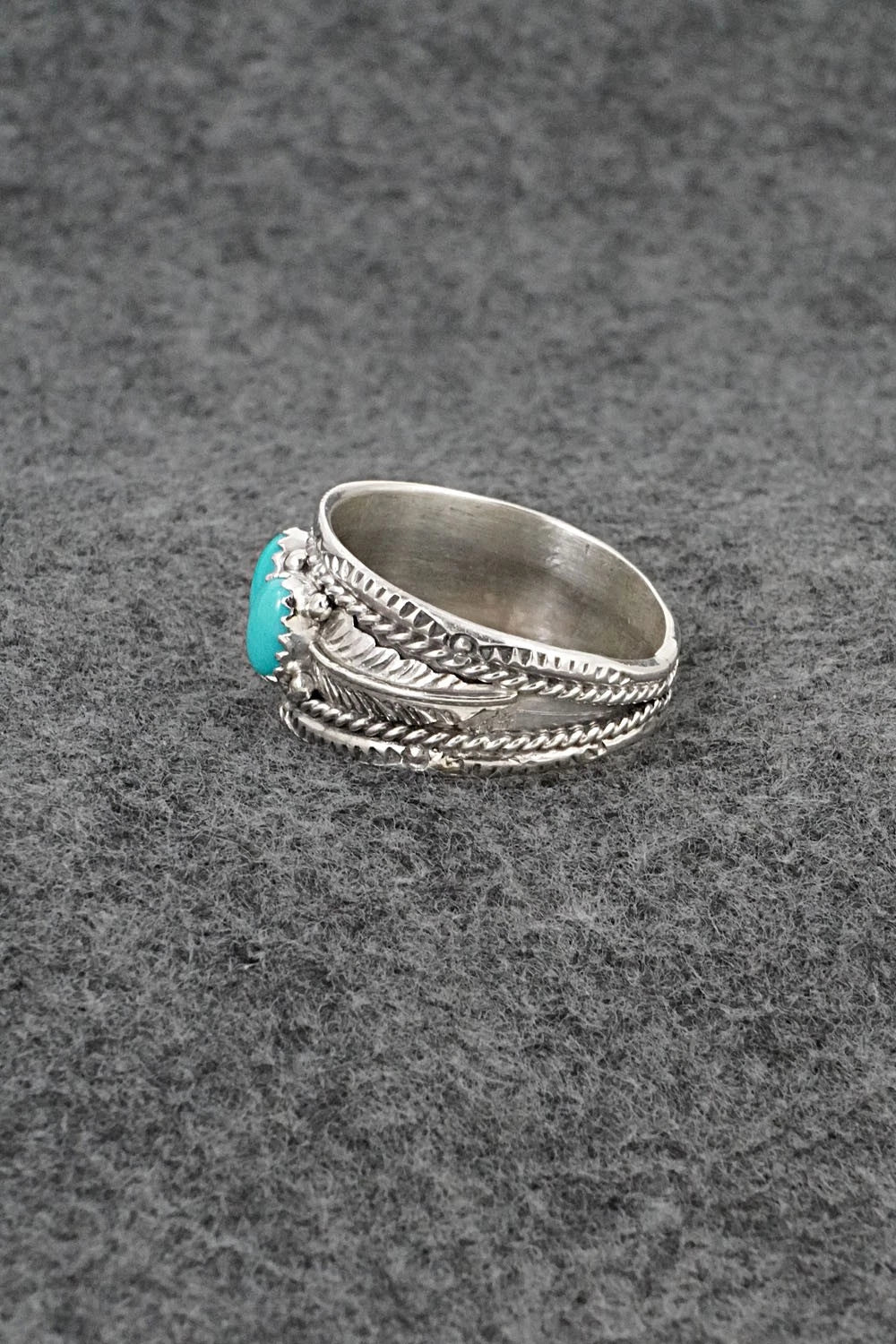 Turquoise & Sterling Silver Ring - Betty Begaye - Size 13