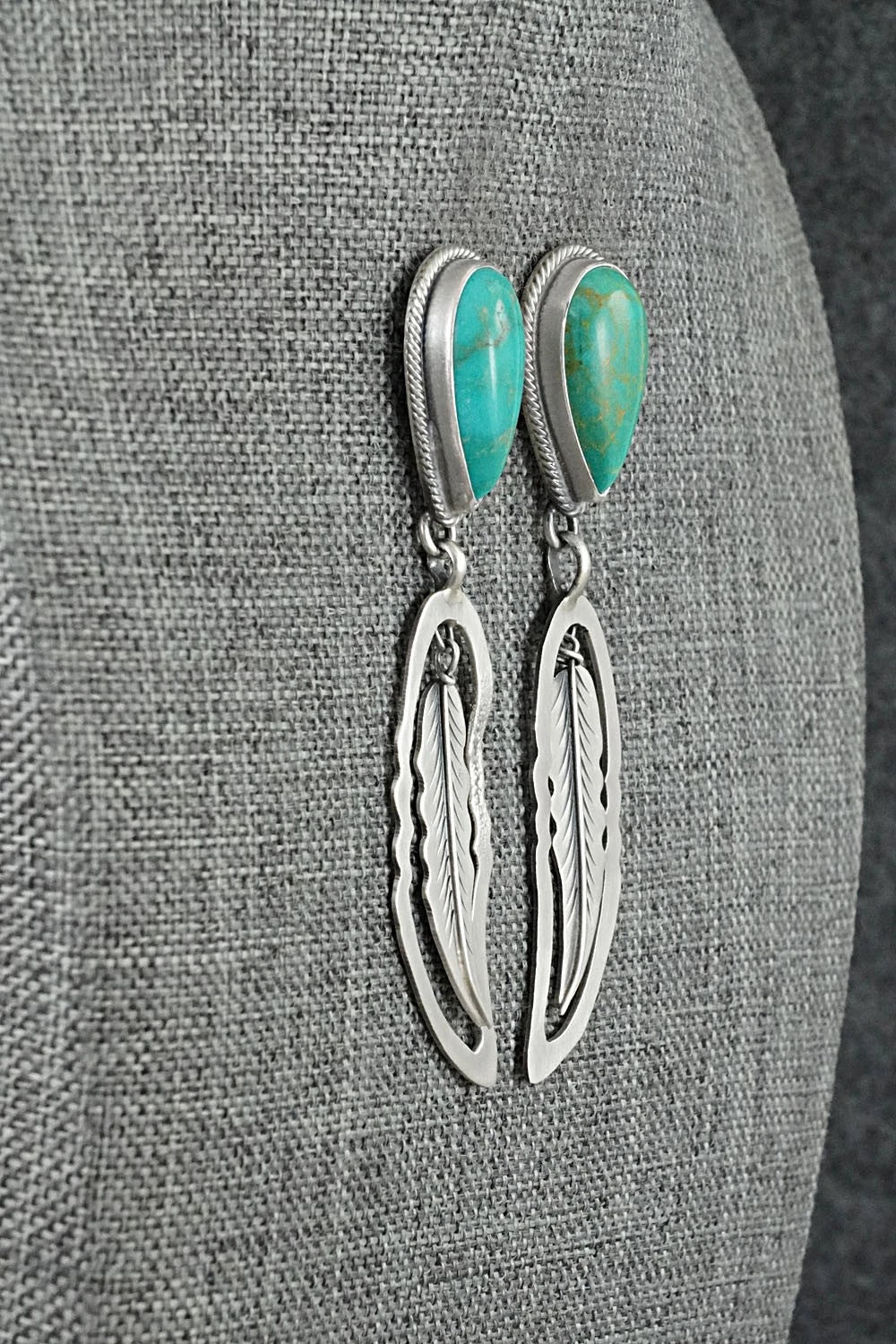 Turquoise & Sterling Silver Earrings - Darrin Livingston