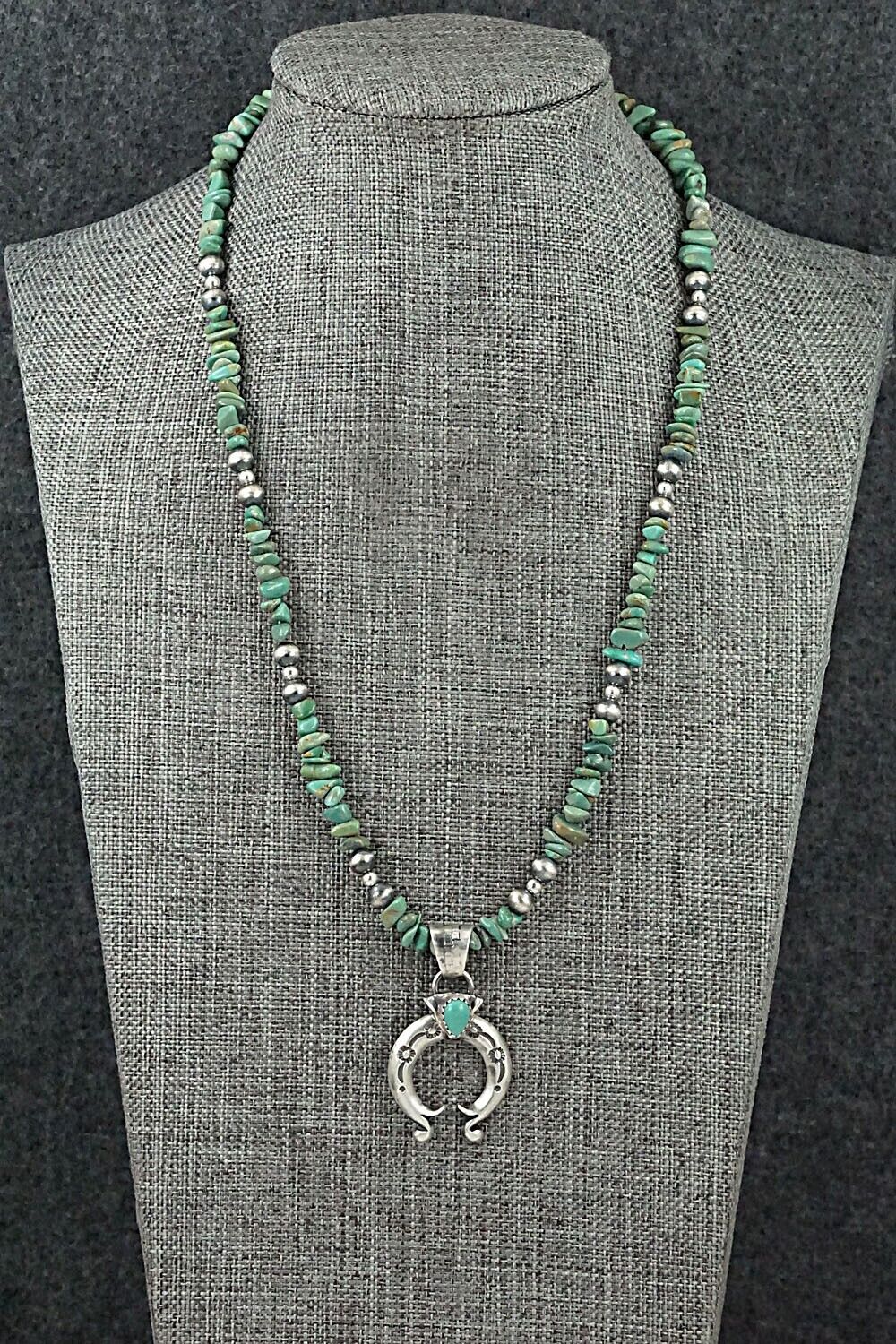 Turquoise & Sterling Silver Necklace 18" - Louise Joe