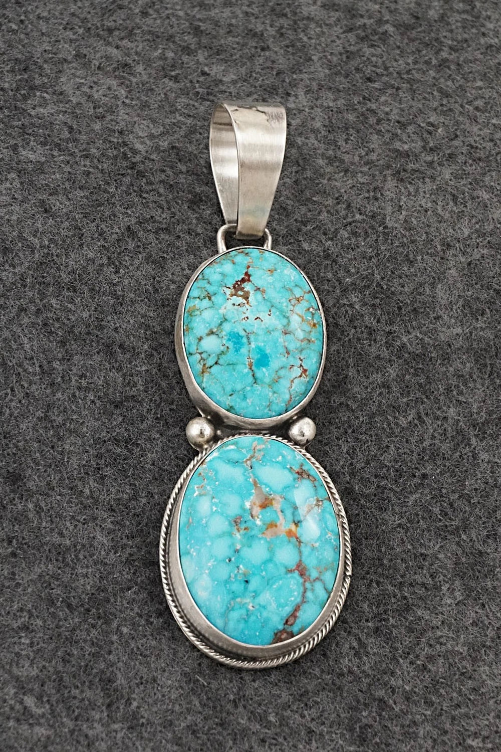 Turquoise & Sterling Silver Pendant - Bobby Johnson