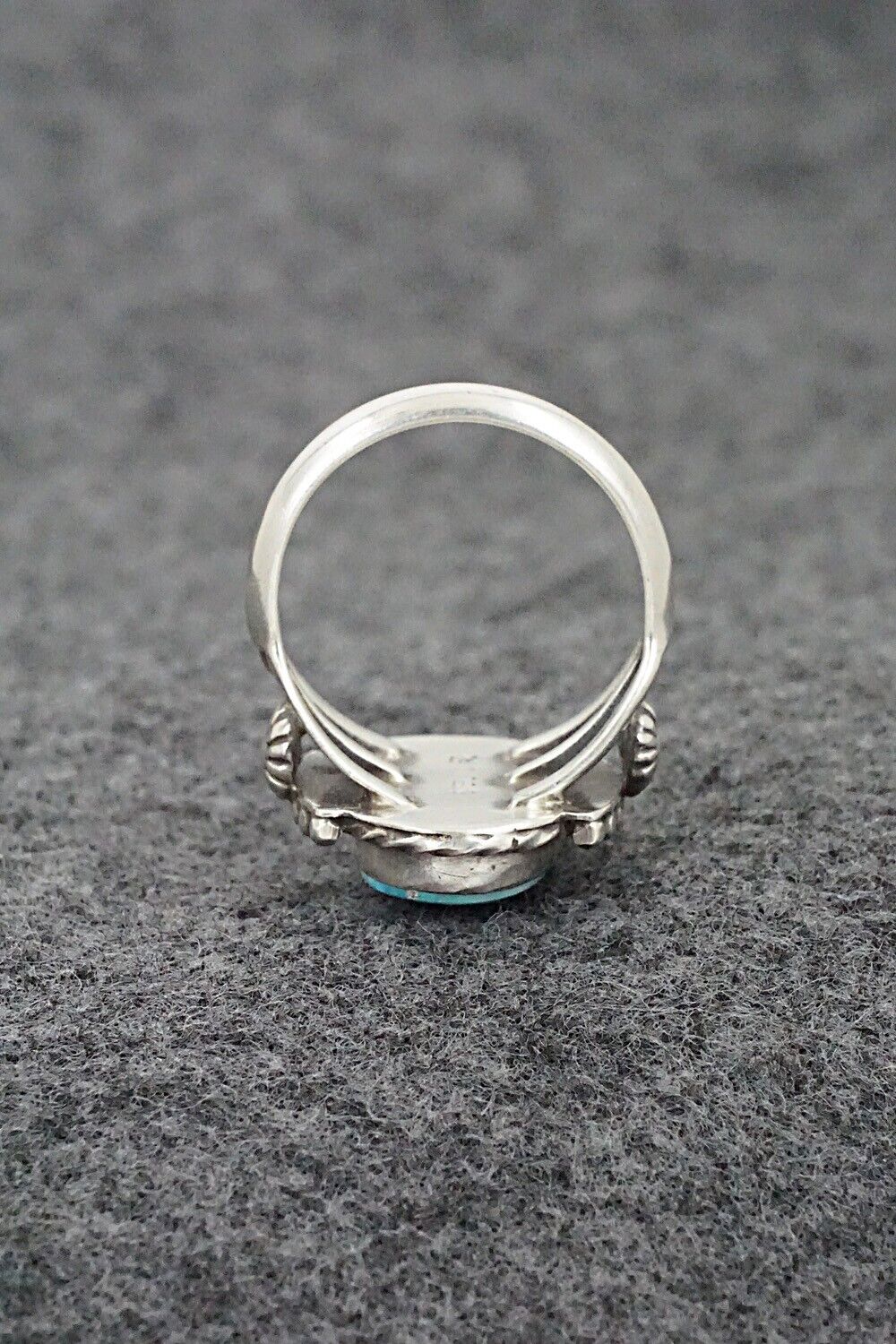 Turquoise & Sterling Silver Ring - Samuel Yellowhair - Size 7
