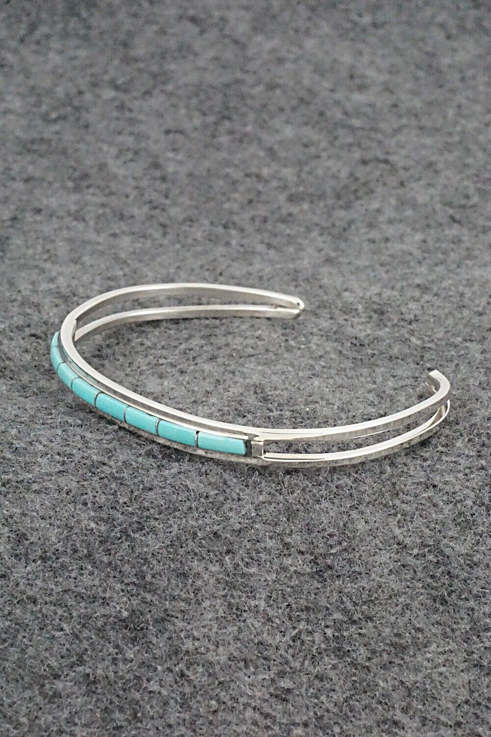 Turquoise & Sterling Silver Inlay Bracelet - Anson Wallace