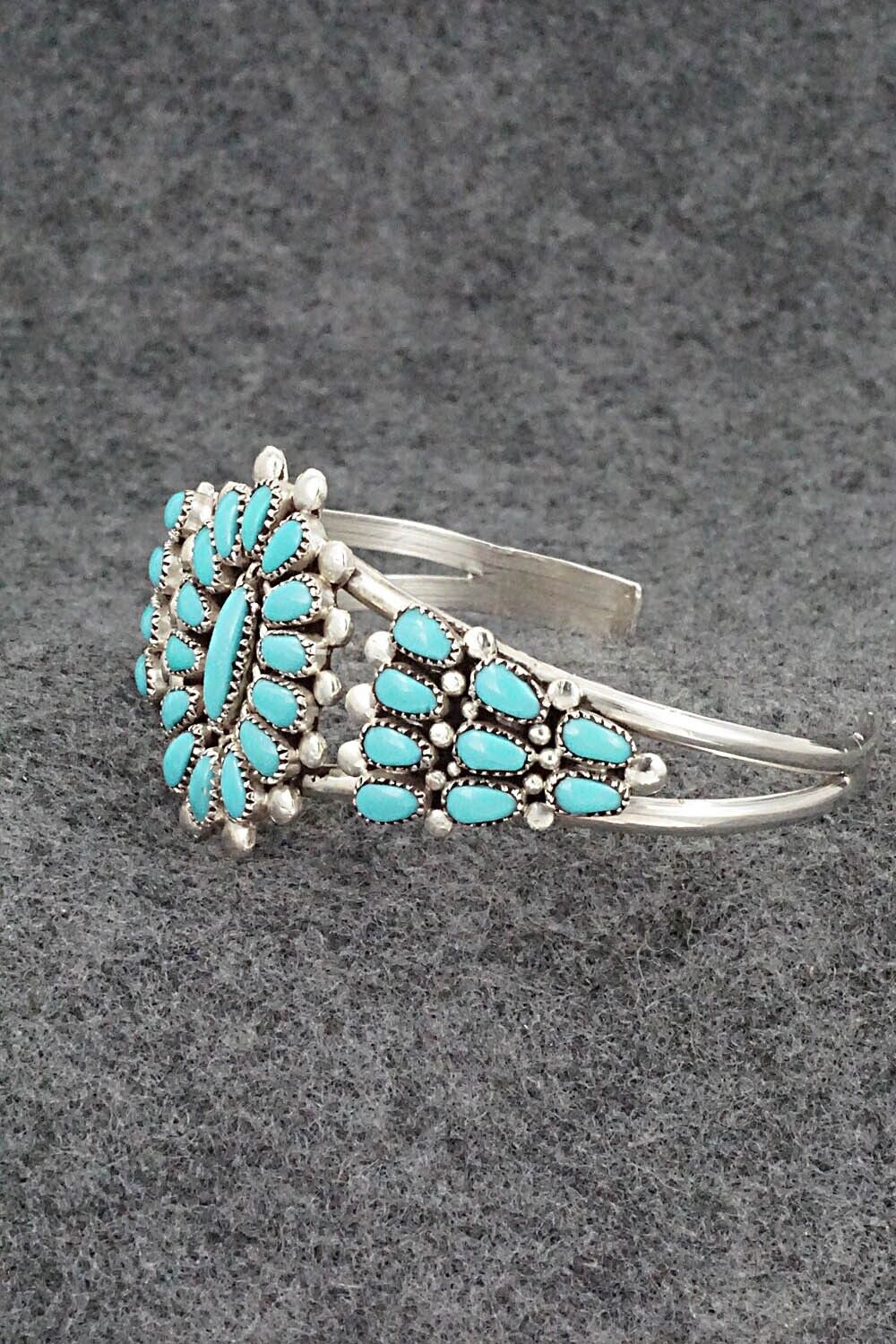 Turquoise & Sterling Silver Bracelet - Lorraine Waatsa